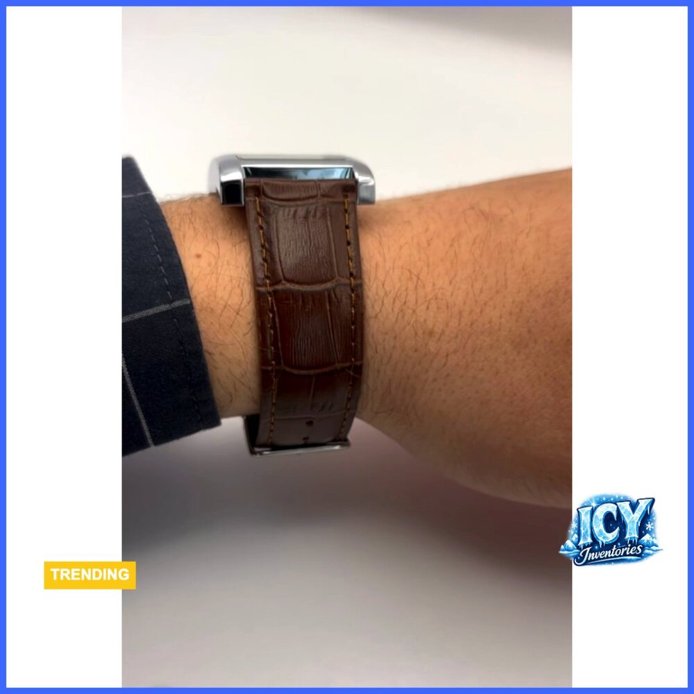 Rectangular Roman Numeral Dial Classic Dress Watc… - image 4